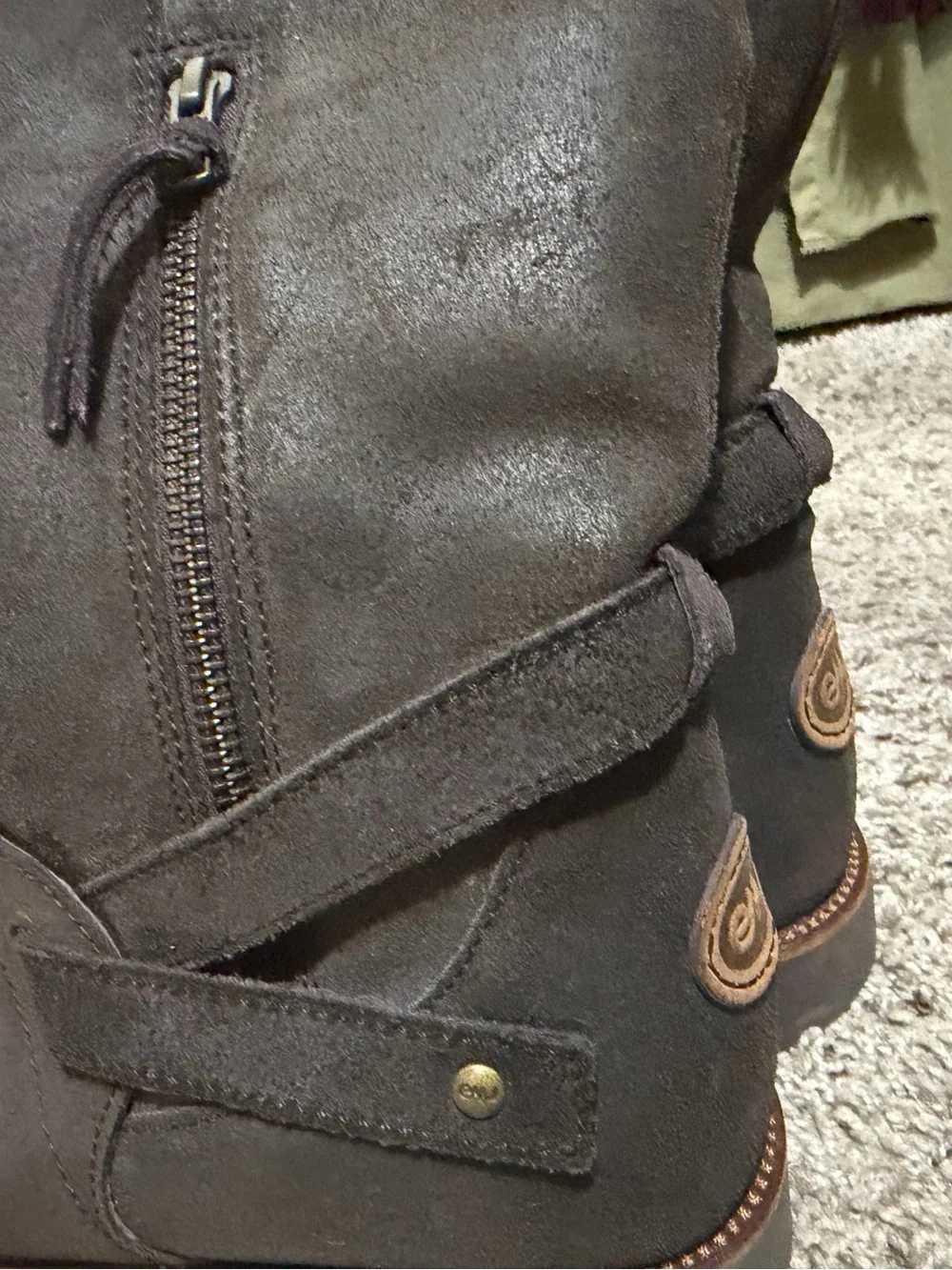 Emu Tall Shearling-Lined Winter Boots in Dark Gray